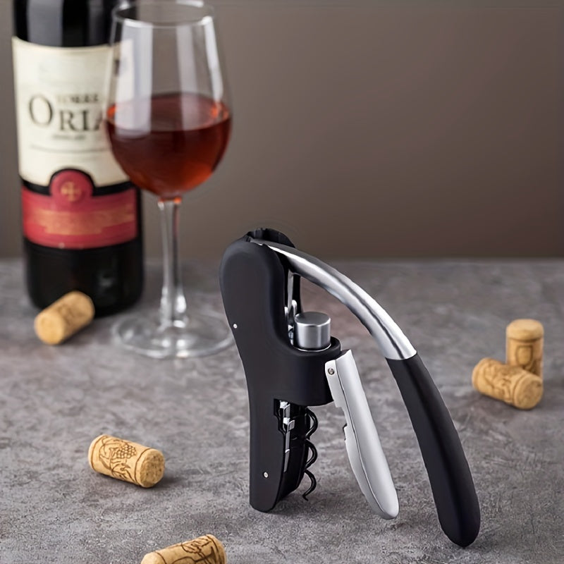 Vinorix | Hebelkorkenzieher | Ergonomischer Weinöffner | Metall-Kunststoff Design 14 cm