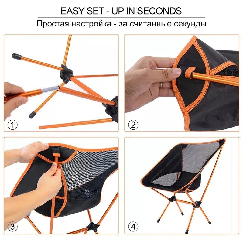 Camping Chair & Beach Blanket Set Flexora | Ultra Lightweight & Foldable | Includes Sand-Free Picnic Mat | For Beach, Hiking & Fishing