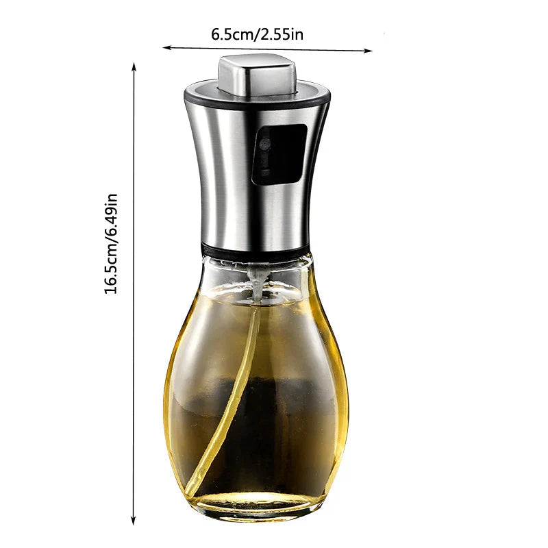 CulinaMist Pro Oil Sprayer 200 ml | Fine Mist & Improved Nozzle | For Oil, Vinegar & Lemon Juice | Stainless Steel & Glass