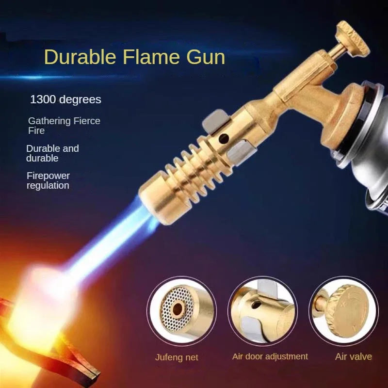 Flammex Pro Soldering Torch | For Butane Gas | Adjustable Flame up to 1300 °C | Compact & Ergonomic | Ideal for Kitchen & Outdoor
