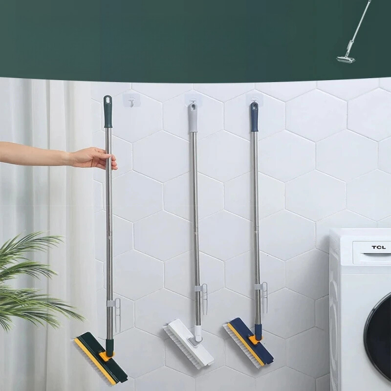 Glazora DuoBrush Cleaning Brush | 2-in-1 for Floors & Windows | With Swivel Head & Telescopic Handle | Effortless Cleanliness