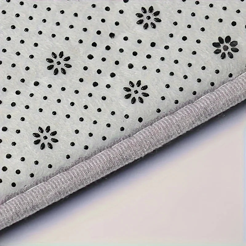 CleanLuxe Kitchen Mat | L-Shaped & Thickened | Non-Slip, Oil Absorbing & Dirt Repellent | Soft Flannel for More Comfort