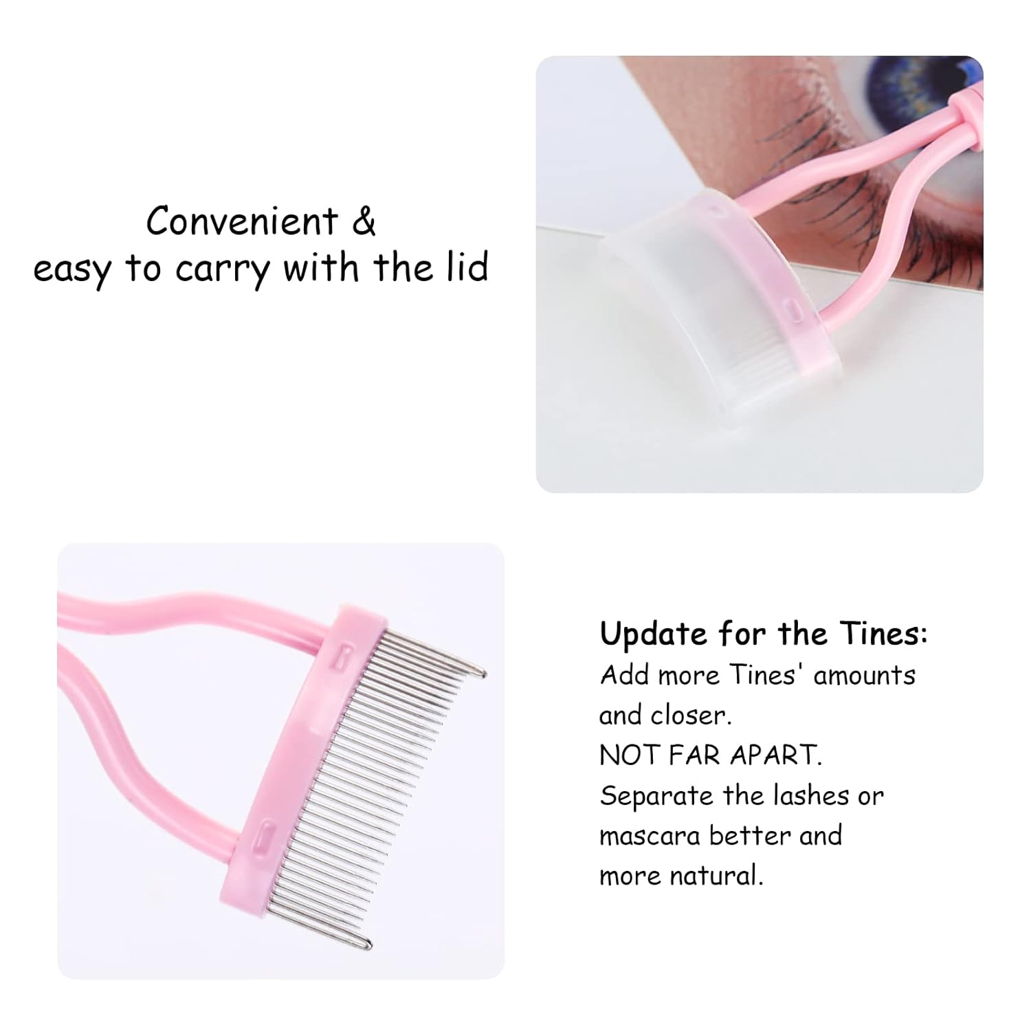 BelleCurve Eyelash Comb & Mascara Brush | Perfect Definition | Clump-Free | With Protective Cap