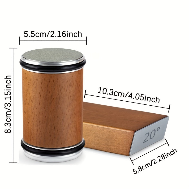 EdgeCraft DuoSharp Sharpening Stone Set | Diamond Stone with Magnetic Holder | 15° & 20° Sharpening Angle | Wood & Metal