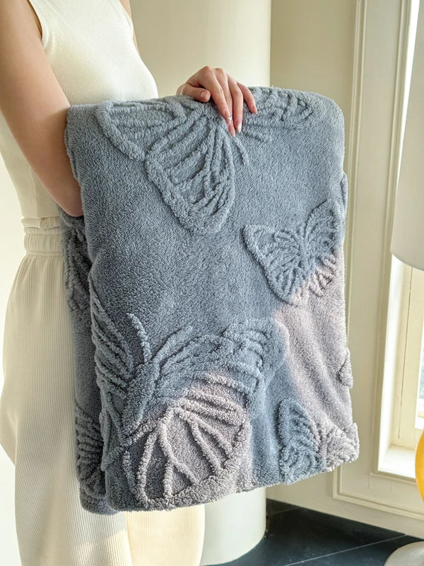 Fleurière Flannel Blanket | 3D Butterfly Design | Soft & Warm | For Bed, Sofa & Camping