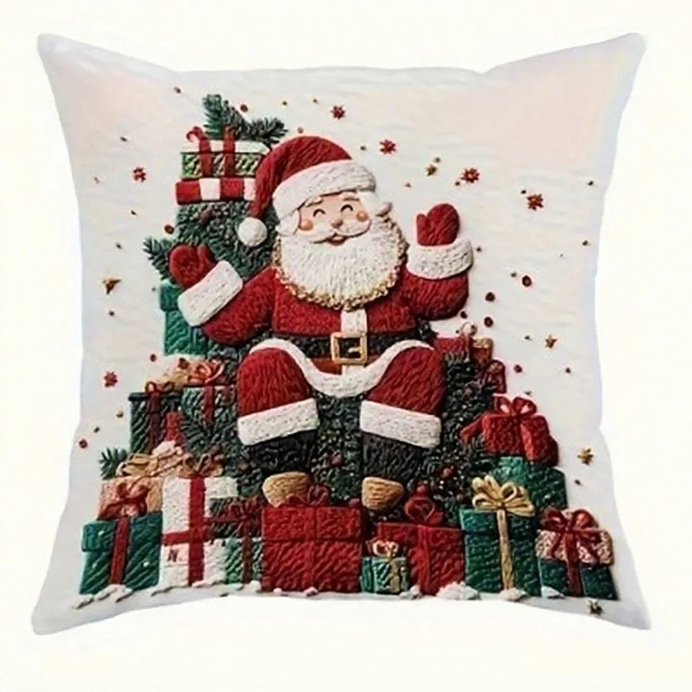 Frohnest | Christmas Pillowcase | Santa · Snowman · Christmas Tree · Baubles | Various Sizes | Festive Sofa Decor