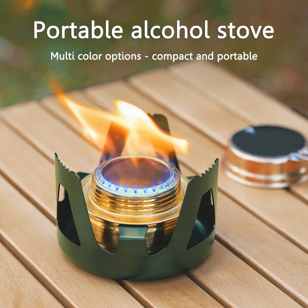 Flamero Outdoor Alcohol Stove | Adjustable Flame | 360° All-Around Combustion | Compact & Stable