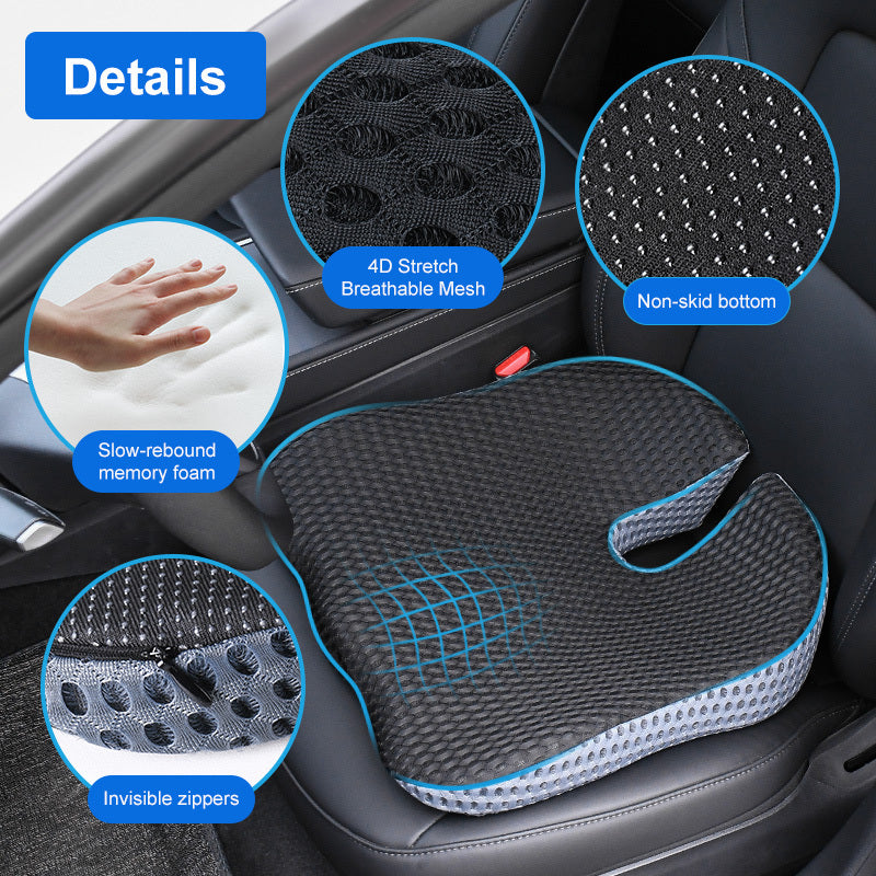 Ergonomic Seat Cushion Triacomfort | Triangle Shape with Memory Foam | Breathable & Pressure-Relieving | For Car & Office