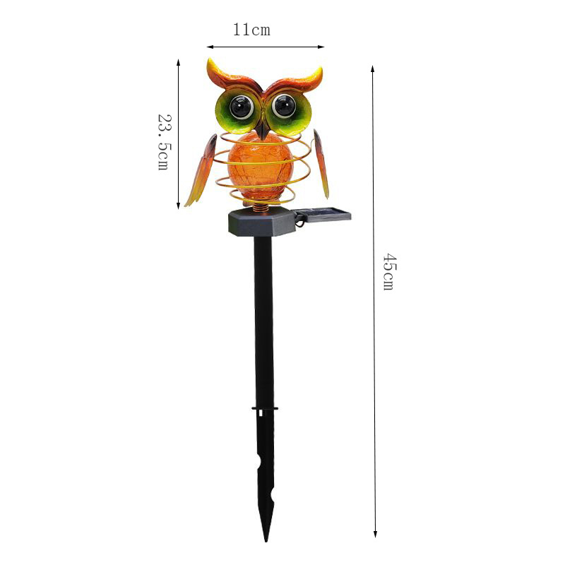 Owluna | Solar-Gartenleuchte Eule | Farbwechselnde LED-Dekoleuchte | Wetterfest für Garten und Außenbereich