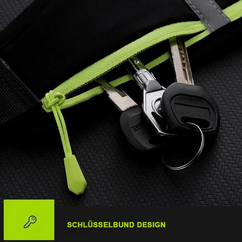 RunPouch | Wasserdichte Laufgürteltasche | Reflektierend | Verstellbarer Sportgürtel | 43 × 10 cm
