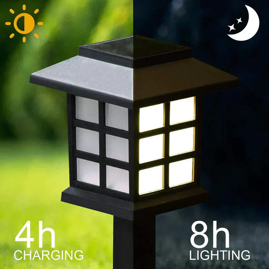SolaraVia | Solar-LED-Gartenleuchte | Wetterfestes ABS | Warmweißes Licht | IP65 Wasserdicht