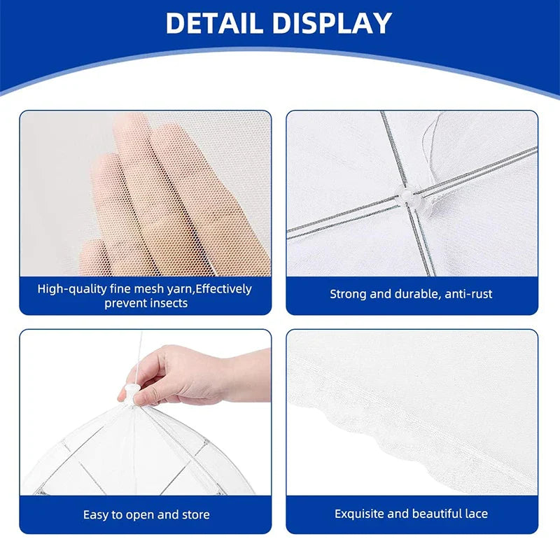 FrischNetz Foldable Food Cover | Reusable & Breathable | Insect Net for Outdoors & Kitchen | Lightweight & Space-Saving