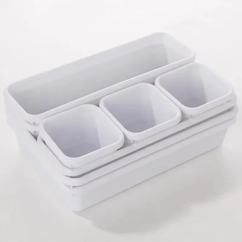 Flexorra Drawer Organizer Set | 8 Pieces | Adjustable Compartments | For Bathroom, Kitchen & Jewelry