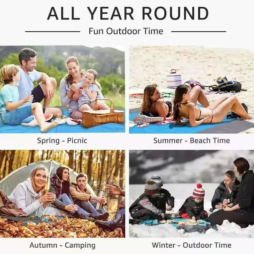 AeroLoom Beach Blanket | XXL 210x200 cm | Waterproof & Sand-free | Ultralight & Portable