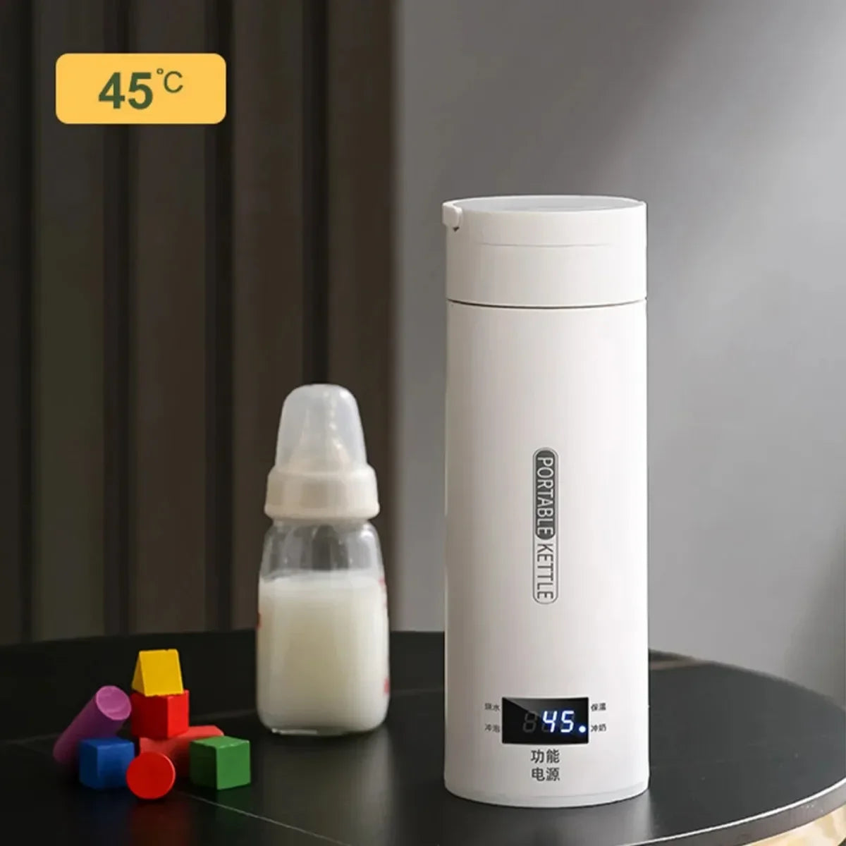Electric Travel Kettle | 500 ml | Mini Thermo Pot with LCD | For Tea & Coffee On the Go