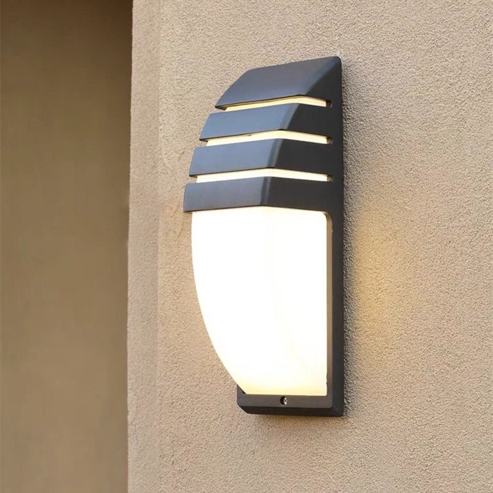 LumiSense | LED Außenwandleuchte mit Bewegungsmelder | 8W COB LED | IP65 Wetterfest | Aluminium | 22,5 × 8 × 7,5 cm