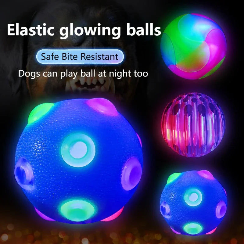 Dog Toy GlowPaw Ball | LED Light Ball | Elastic & Bite-Resistant | For Dogs, Cats & Children