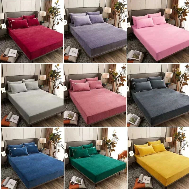Fitted Sheet Velura | Stretch Velvet | Soft & Warming | Mattress Protector for Winter