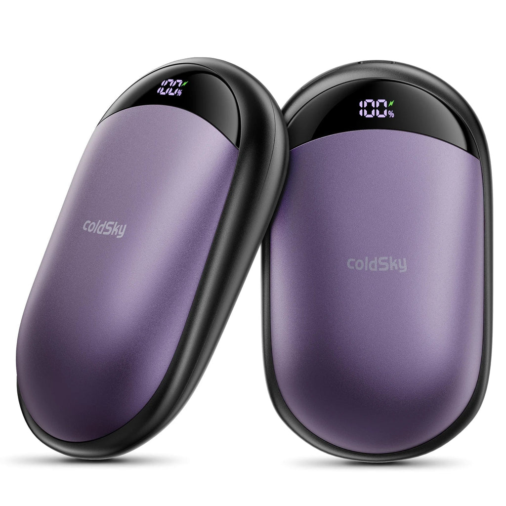 coldSky 2-in-1 Hand Warmers Rechargeable 2 Pack Magnetic Electric Hand Warmer with Digital Display, Portable Pocket Hand Warmer