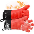 Griptermo Silicone Grill Gloves | Heat Resistant up to 260 °C | Non-Slip & Waterproof | With Cotton Lining
