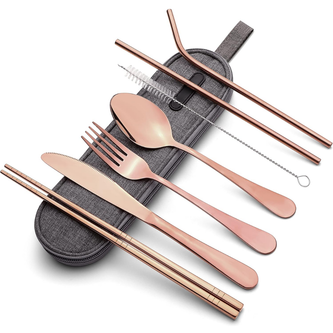 GoCutlery Cutlery Set | 4-piece for on the go | Stainless Steel & BPA-free | With Carrying Case