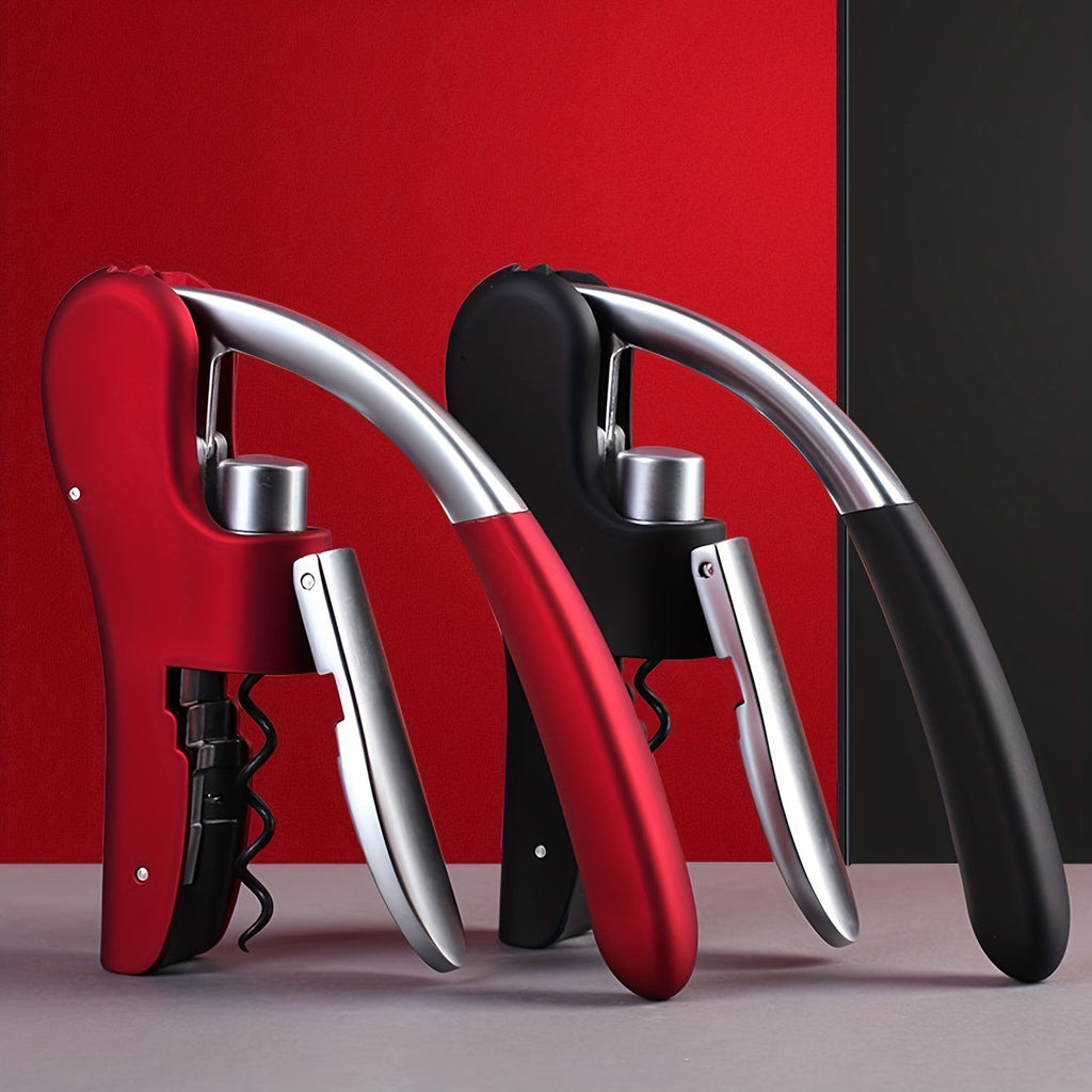 Vinorix | Hebelkorkenzieher | Ergonomischer Weinöffner | Metall-Kunststoff Design 14 cm