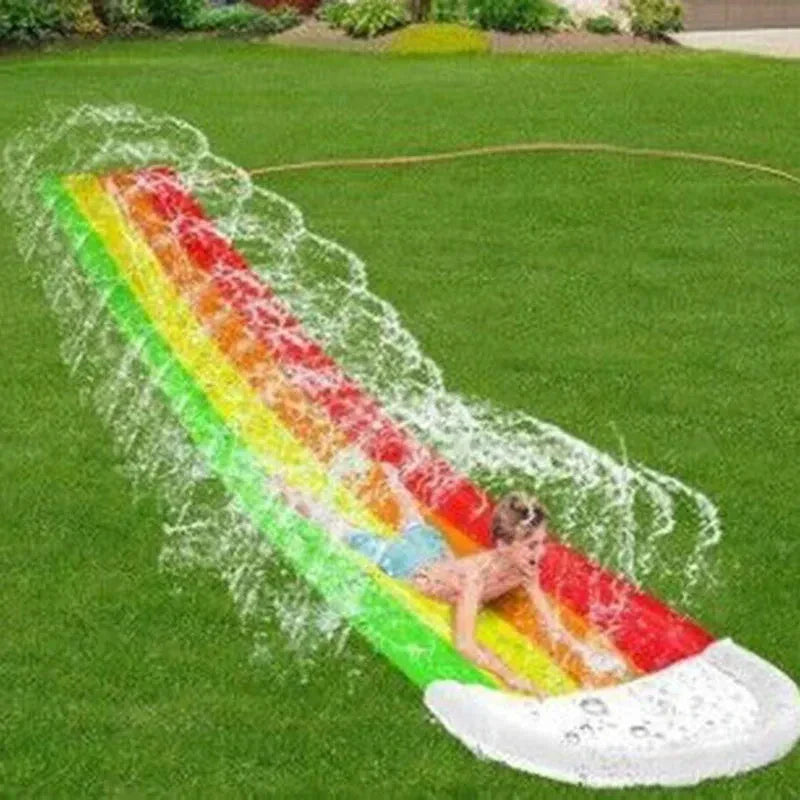AquaRush Water Slide | Inflatable Water Slide with Sprinkler Function | For Garden & Outdoor | Summer Play Fun for Kids