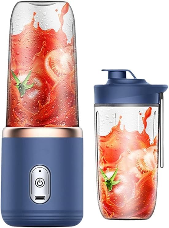 Frutiva Tragbarer Mini-Smoothie-Mixer | 6 Edelstahlklingen | 400 ml | USB wiederaufladbar | Personal Juicer