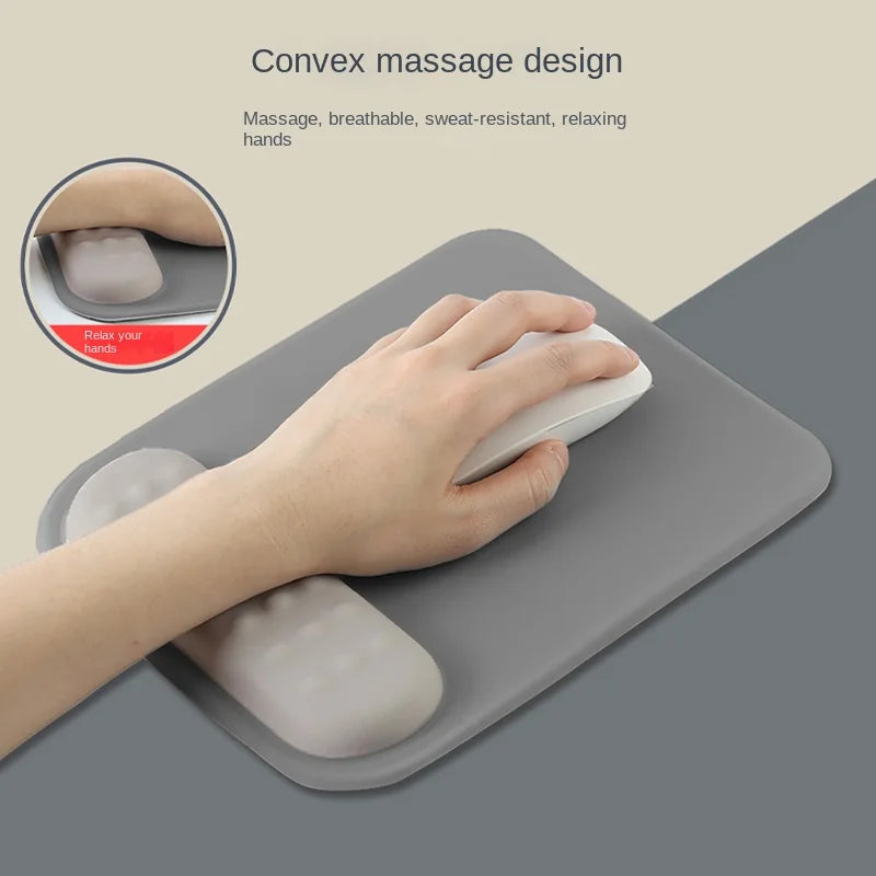 ErgoLoom Mouse Pad with Wrist Rest | Ergonomic & Non-Slip | Memory Foam & Anti-Slip Base | For Gaming & Office