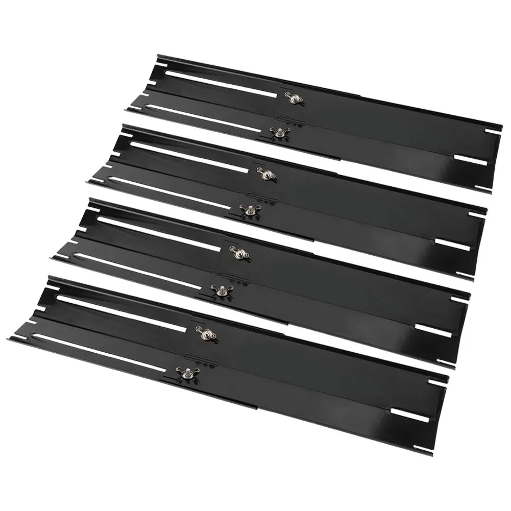 Grill Shield Adjustable Heat Shield for Gas Grills | Replacement Enamel Thermoplates | 2/4 Pair Set | Universally Adjustable 30–56 cm