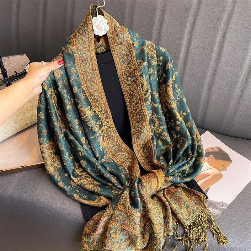 Élégancea | Women's Scarf | Cashmere Feel | 70 × 190 cm | Luxury Print & Warm
