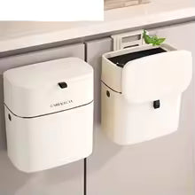 Hanging Trash Can CleanFold SquareBin | With Flip Lid & Large Capacity | For Bathroom, Kitchen & Toilet | 25.5 × 15 × 28.3 cm