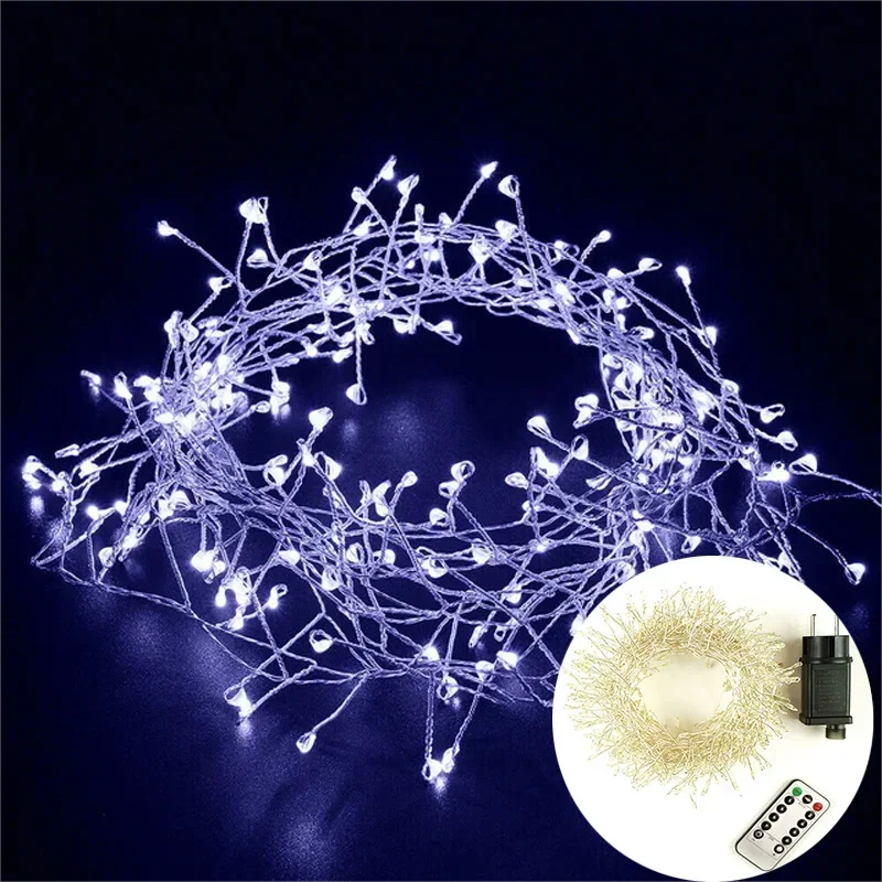 Cluster LED String Lights Lumistra | Warm White & Cool White | 36 m Silver Wire | Waterproof IP44 | For Christmas, Wedding & Party