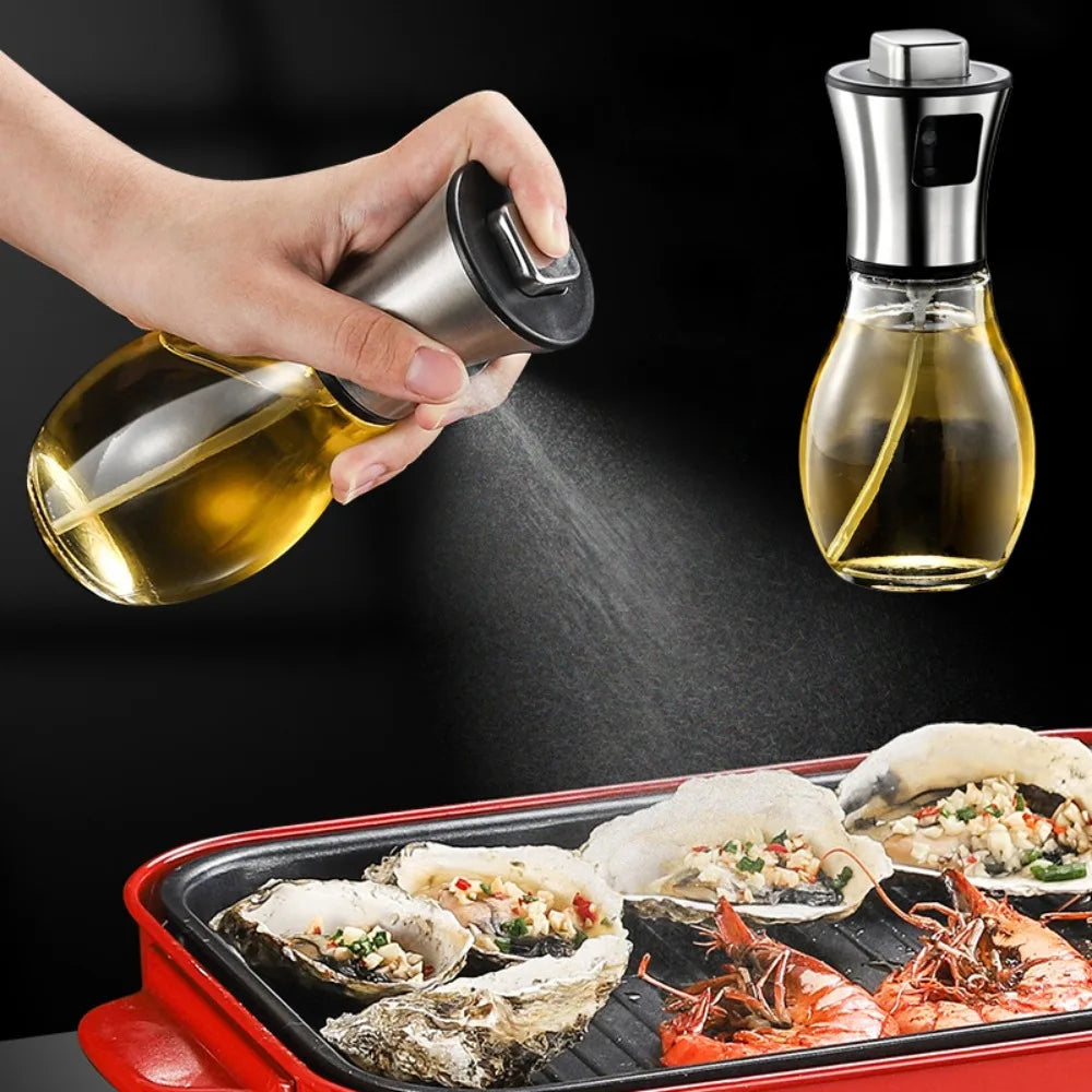 CulinaMist Pro Oil Sprayer 200 ml | Fine Mist & Improved Nozzle | For Oil, Vinegar & Lemon Juice | Stainless Steel & Glass