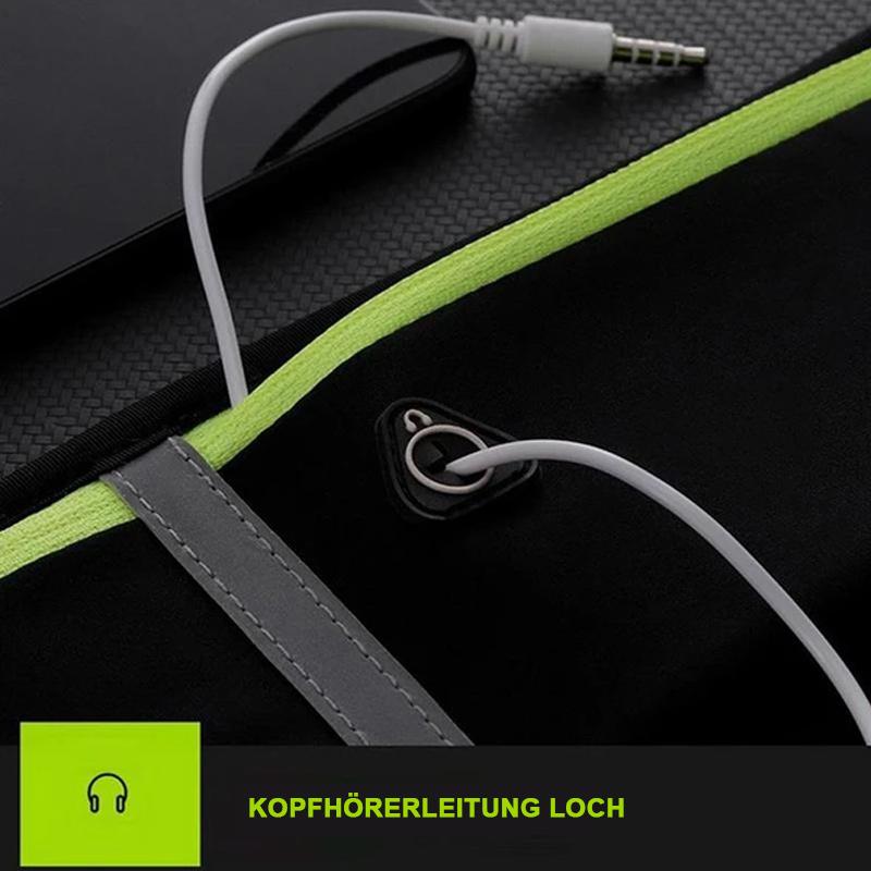 RunPouch | Wasserdichte Laufgürteltasche | Reflektierend | Verstellbarer Sportgürtel | 43 × 10 cm