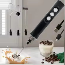 Foamix Electric Milk Frother | Cordless & USB Rechargeable | 3 Speeds | For Latte, Cappuccino & Cocoa