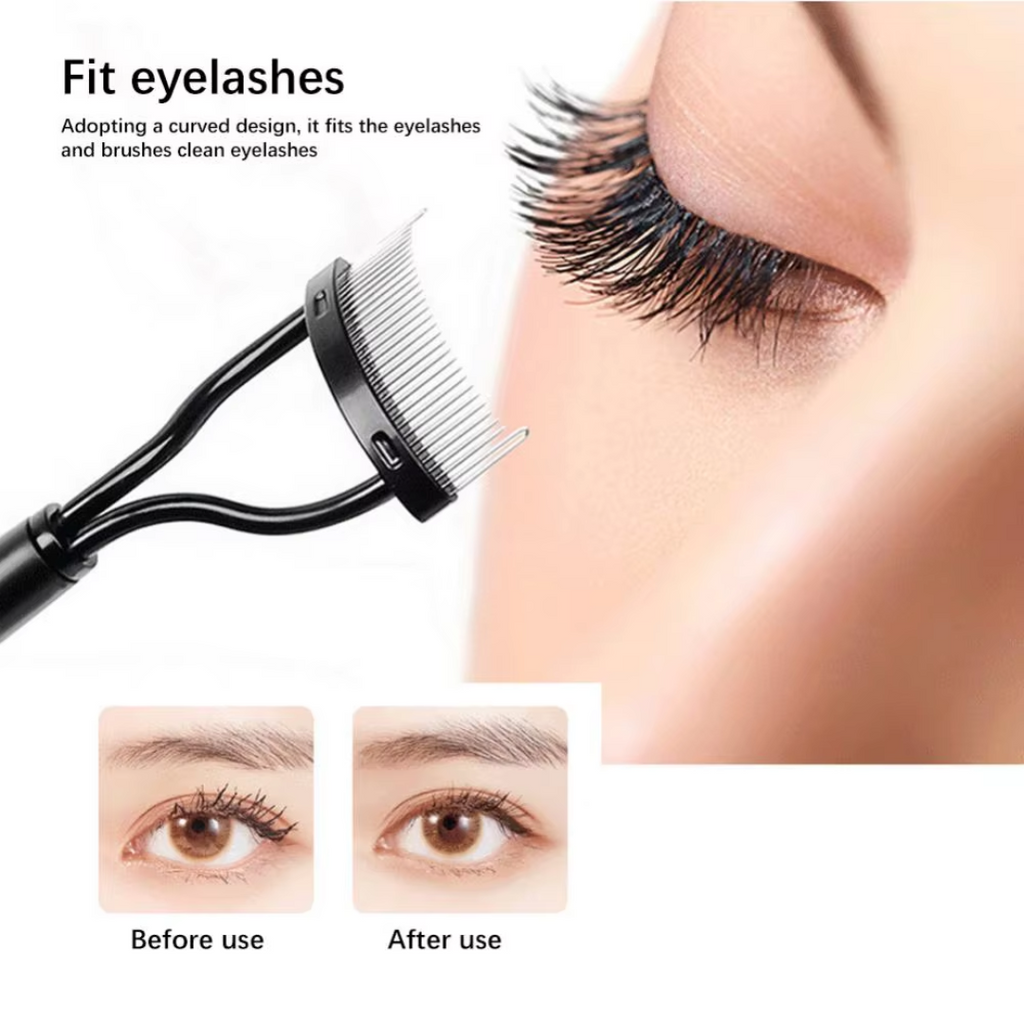 BelleCurve Eyelash Comb & Mascara Brush | Perfect Definition | Clump-Free | With Protective Cap