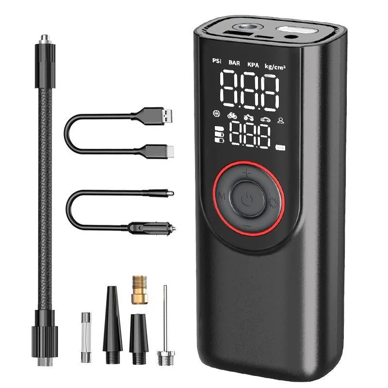 Digital Cordless Air Pump AirSure Pro | 150 PSI | 6000 mAh Power Bank | LED Light & Automatic Stop | For Car, Bicycle, Ball & More