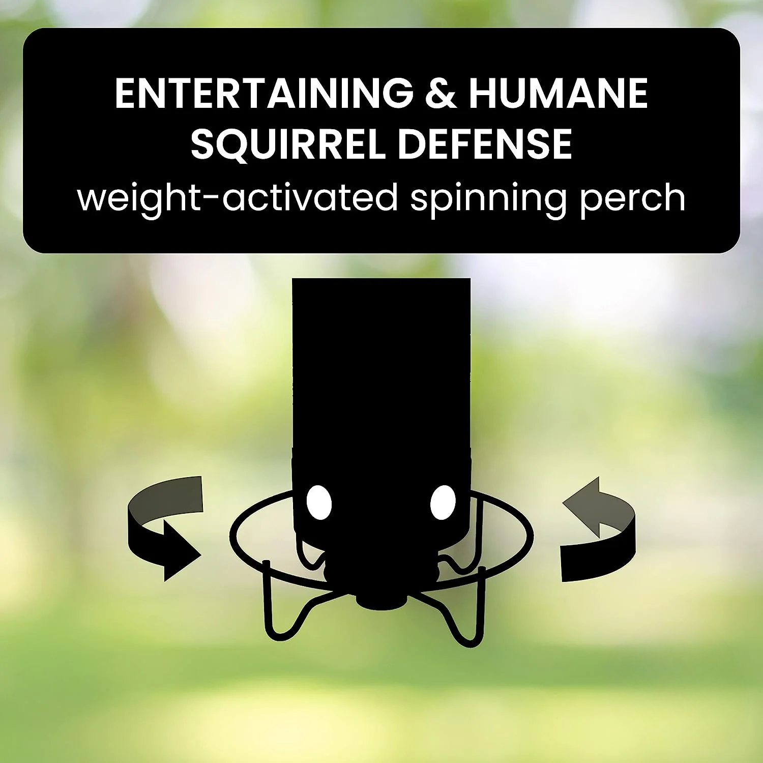 Aviron Bird Feeder with Anti-Squirrel Protection | Spinning Mechanism | 4 Feeding Ports | 2.27 kg Capacity
