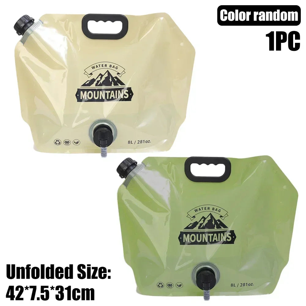 HydraPakx Foldable Water Carrying Bag 8 L | With Handle & Spout | For Camping, Hiking & Outdoor