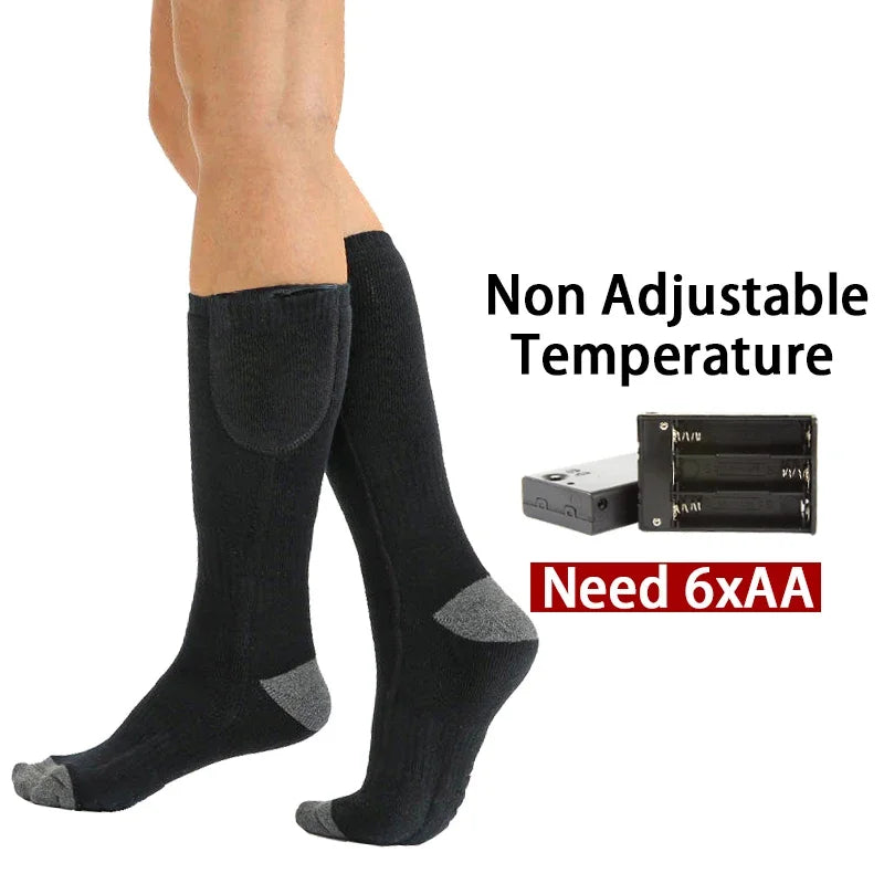 Electric Heated Socks | USB Warm Socks for Women & Men | 3 Heat Settings | Ideal for Skiing, Cycling & Outdoor | ThermaStep