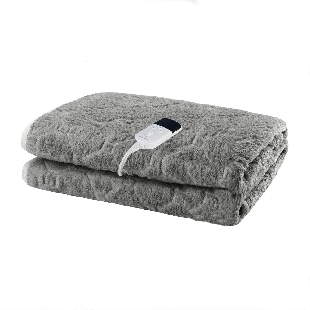 Electric Heated Blanket | 2-Layer Flannel Heating Blanket with Timer & Overheat Protection | 220V, 150 × 75 cm | ThermaLuxe