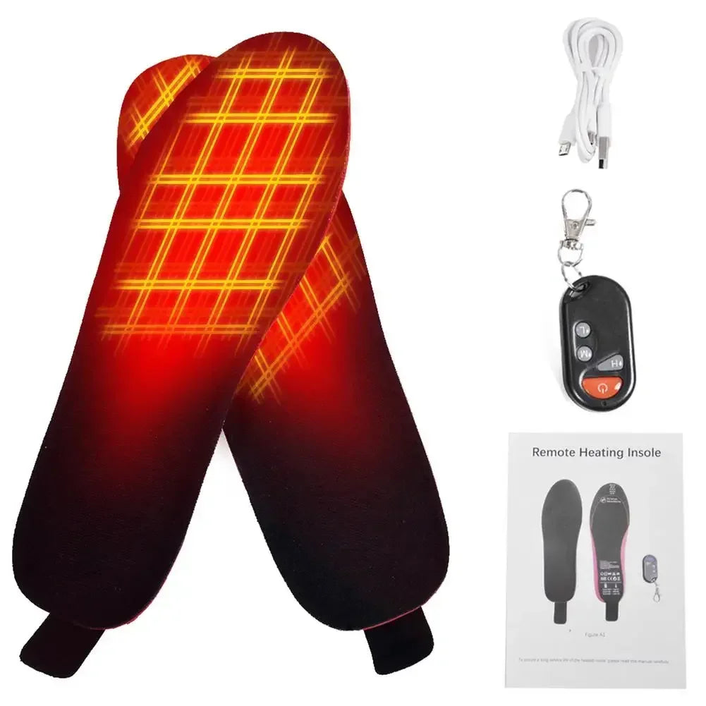 Heated Insoles WarmStep Pro | Rechargeable with Remote Control | 3 Heat Settings | Cut to Size | Electric Foot Warmers for Winter & Outdoor