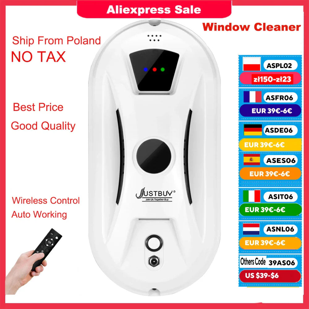 Glasheld Window Cleaning Robot | 5600Pa Suction Power | Safe & Efficient | With Remote Control & Safety Rope