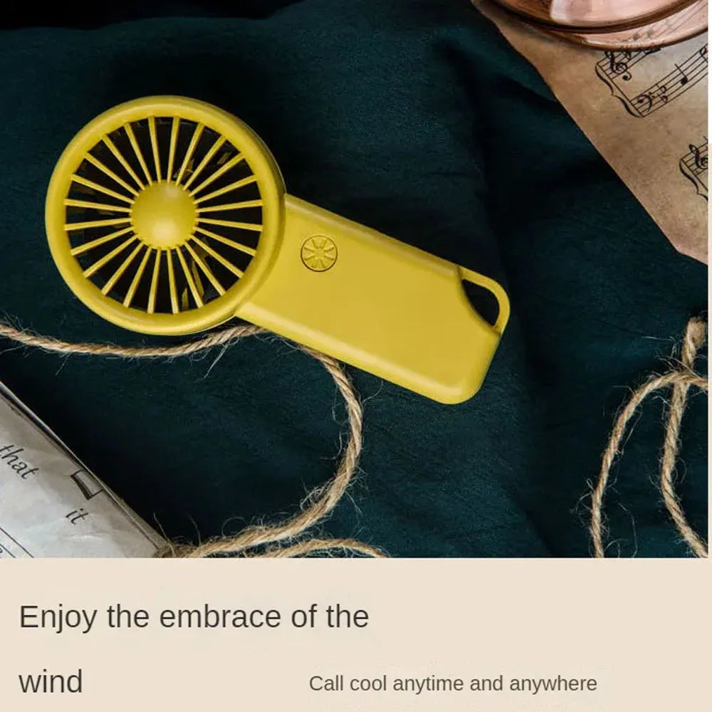 Brisola Mini Hand Fan with USB Charging | 3 Speed Settings & LED Display | Portable Battery Fan for Office, Travel & Sports