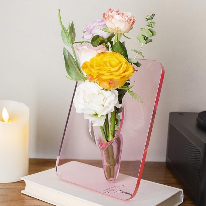 FloraFrame | Acrylic Picture Frame Vase | Modern & Elegant | Transparent