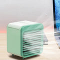 Coolivio Mini AirCooler | Portable 3-in-1 USB Fan with Air Humidification & Cooling Function | 3 Speeds | 2500 mAh Battery | For Office, Travel & Home