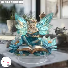 Celestia Acrylic Table Decoration Angel | Fairytale Stand | 18 cm | Gift & Photo Prop