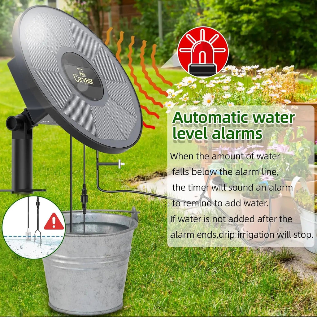 AquaSolaris Solar Irrigation System Automatic | Drip Irrigation with Timer & Battery | For Balcony, Garden & Plant Containers | Up to 15 Plants
