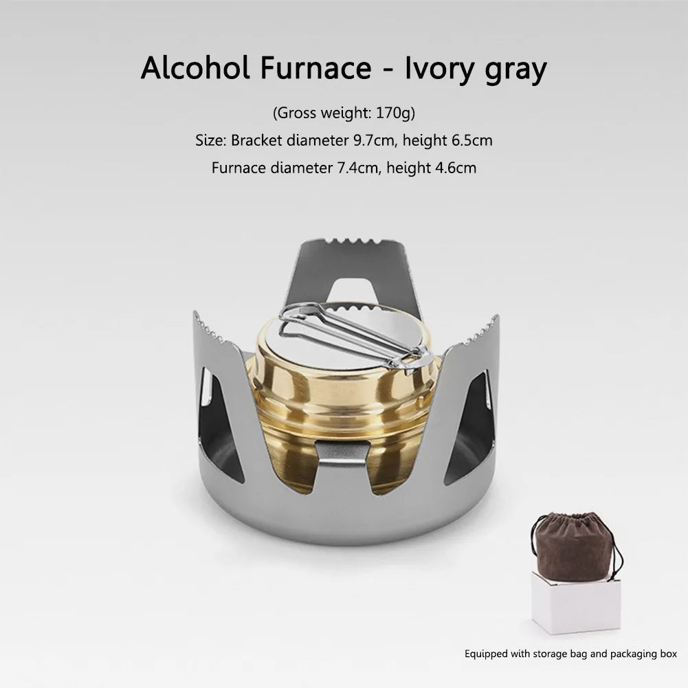 Flamero Outdoor Alcohol Stove | Adjustable Flame | 360° All-Around Combustion | Compact & Stable